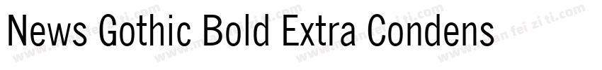 News Gothic Bold Extra Condensed字体转换